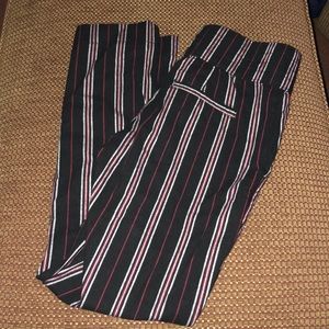 Hollister High Rise Striped Taper Pants